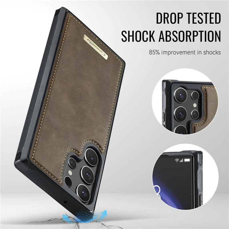 CaseMe Samsung Galaxy S23 Ultra 2-in-1 Magnetic Wallet Case