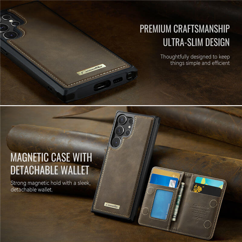 CaseMe Samsung Galaxy S23 Ultra 2-in-1 Magnetic Wallet Case
