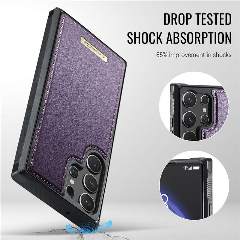 CaseMe Samsung Galaxy S23 Ultra 2-in-1 Magnetic Wallet Case