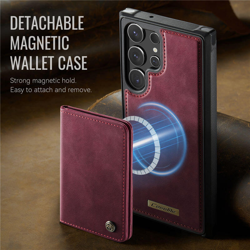 CaseMe Samsung Galaxy S23 Ultra 2-in-1 Magnetic Wallet Case
