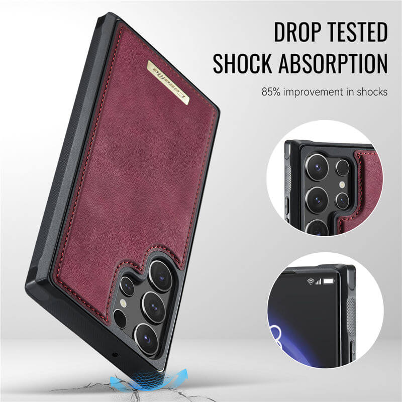 CaseMe Samsung Galaxy S23 Ultra 2-in-1 Magnetic Wallet Case