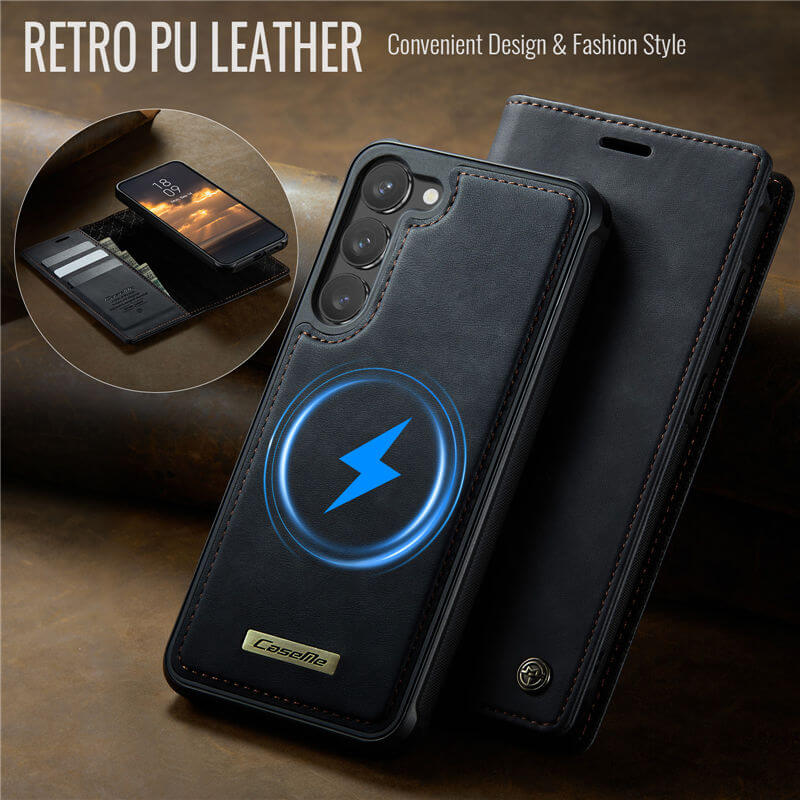 CaseMe Samsung Galaxy S23 Plus 2-in-1 MagSafe Wallet Case with RFID Blocking