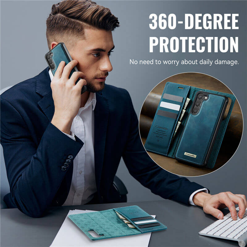 CaseMe Samsung Galaxy S23 2-in-1 MagSafe Wallet Case with RFID Blocking