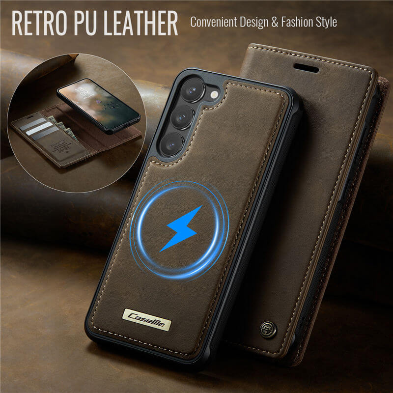 CaseMe Samsung Galaxy S23 Plus 2-in-1 MagSafe Wallet Case with RFID Blocking