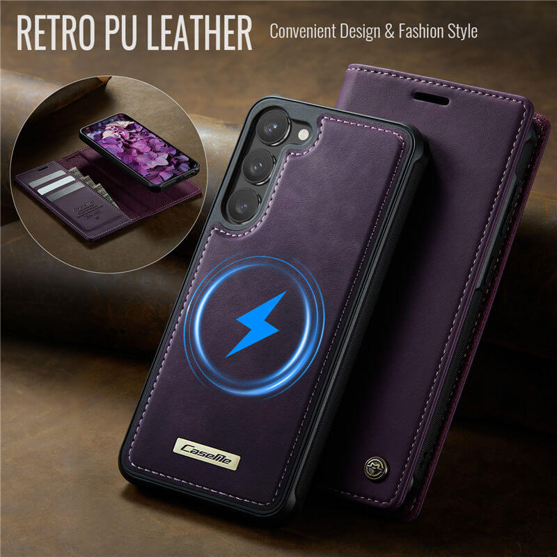 CaseMe Samsung Galaxy S23 Plus 2-in-1 MagSafe Wallet Case with RFID Blocking