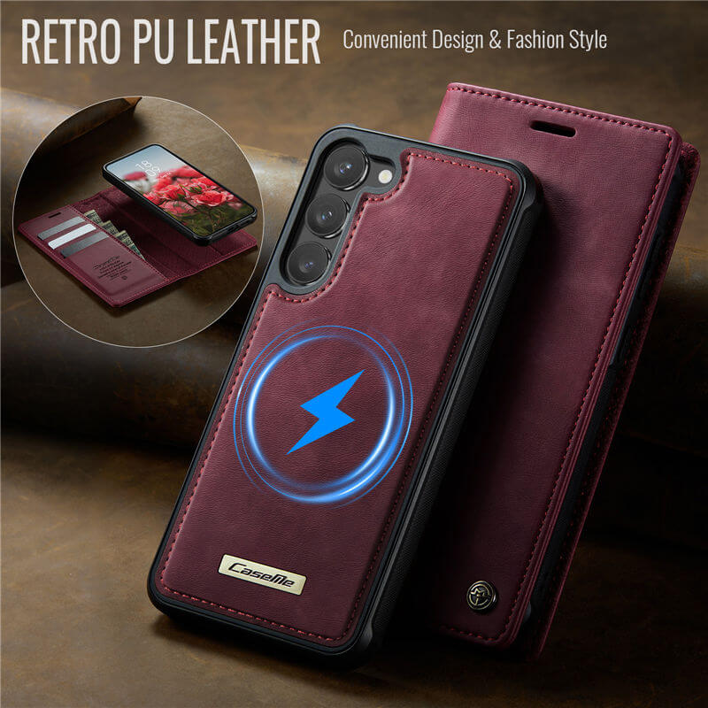 CaseMe Samsung Galaxy S23 Plus 2-in-1 MagSafe Wallet Case with RFID Blocking