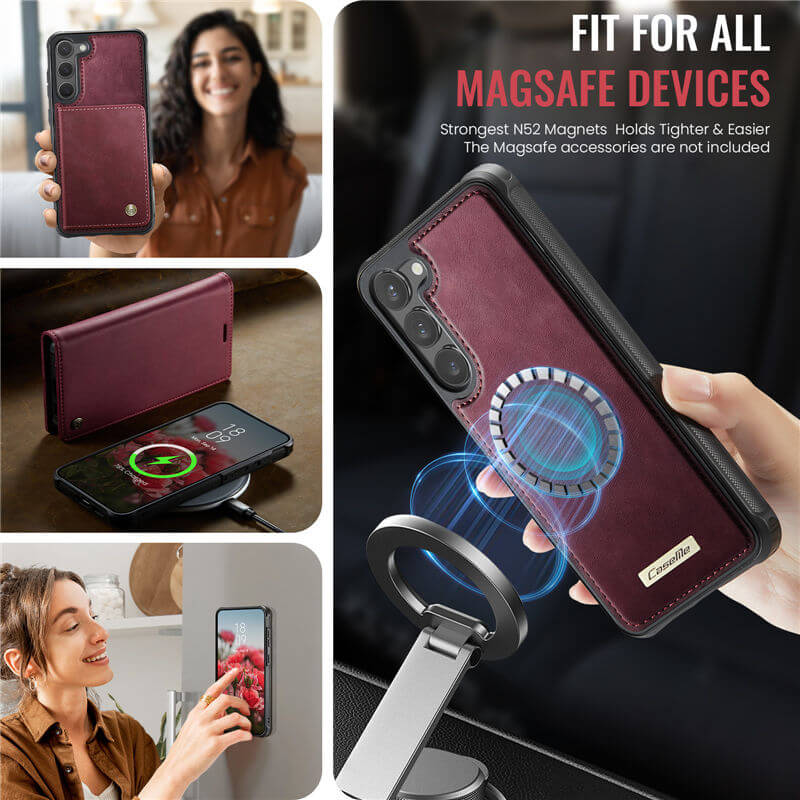 CaseMe Samsung Galaxy S23 Plus 2-in-1 MagSafe Wallet Case with RFID Blocking