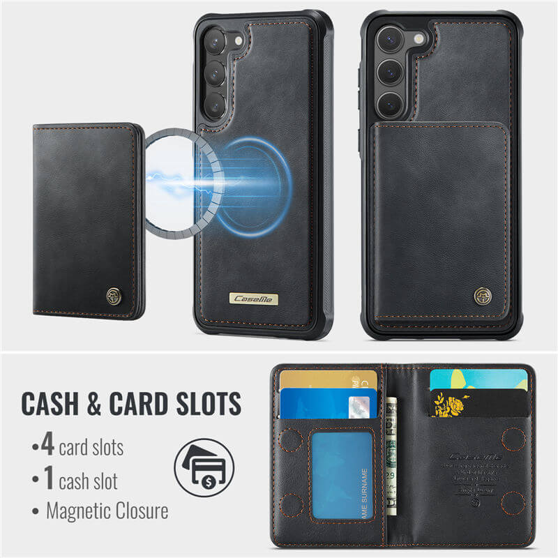 CaseMe Samsung Galaxy S23 Plus 2-in-1 Magnetic Wallet Case