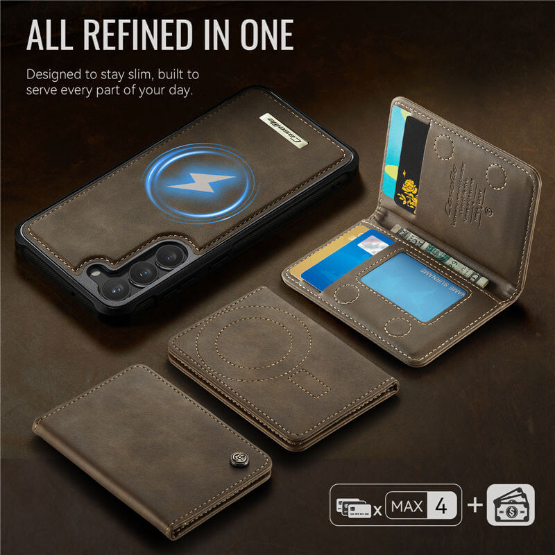 CaseMe Samsung Galaxy S23 Plus 2-in-1 Magnetic Wallet Case