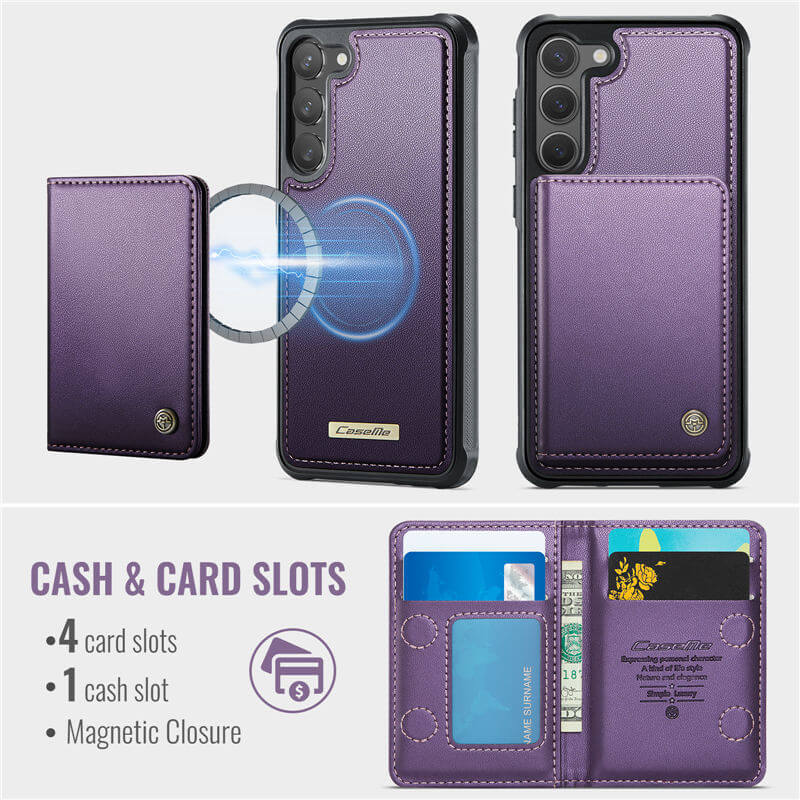 CaseMe Samsung Galaxy S23 2-in-1 Magnetic Wallet Case