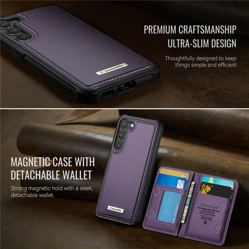CaseMe Samsung Galaxy S23 2-in-1 Magnetic Wallet Case