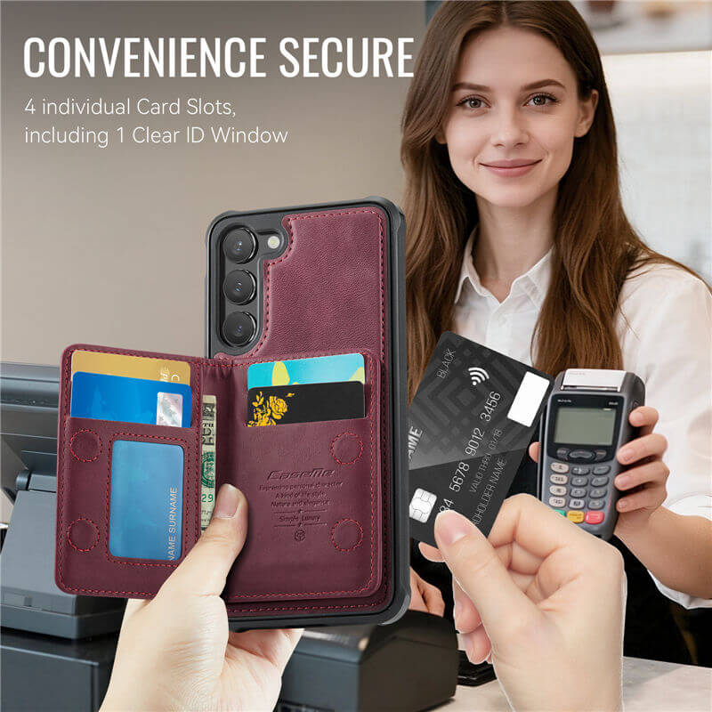 CaseMe Samsung Galaxy S23 Plus 2-in-1 Magnetic Wallet Case