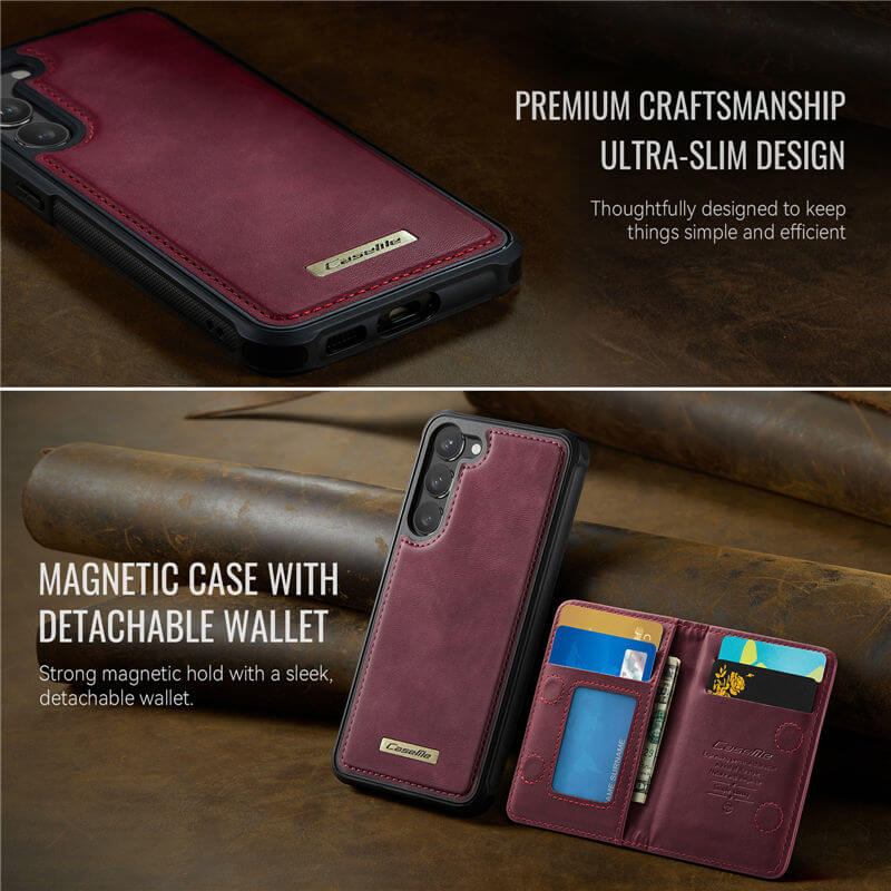 CaseMe Samsung Galaxy S23 Plus 2-in-1 Magnetic Wallet Case