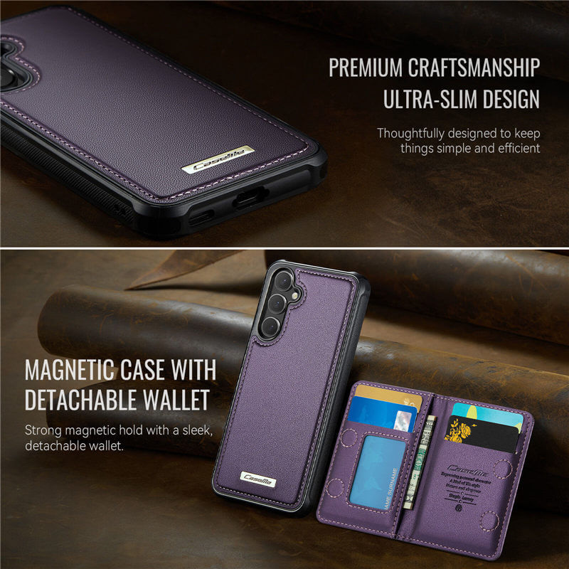 CaseMe Samsung Galaxy S24 FE 2-in-1 Magnetic Wallet Case