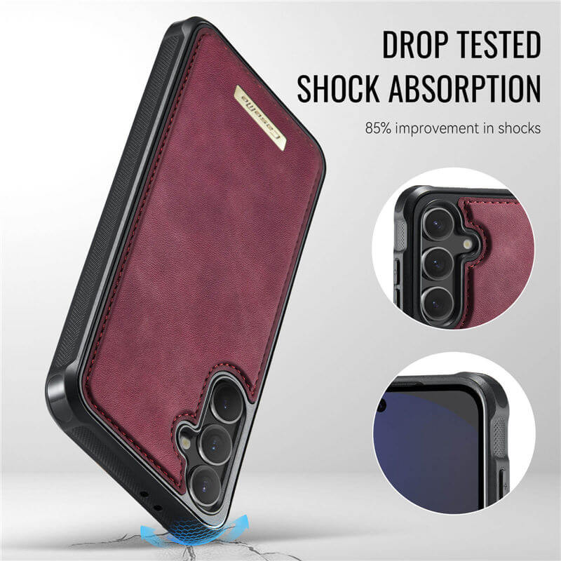 CaseMe Samsung Galaxy S24 FE 2-in-1 Magnetic Wallet Case