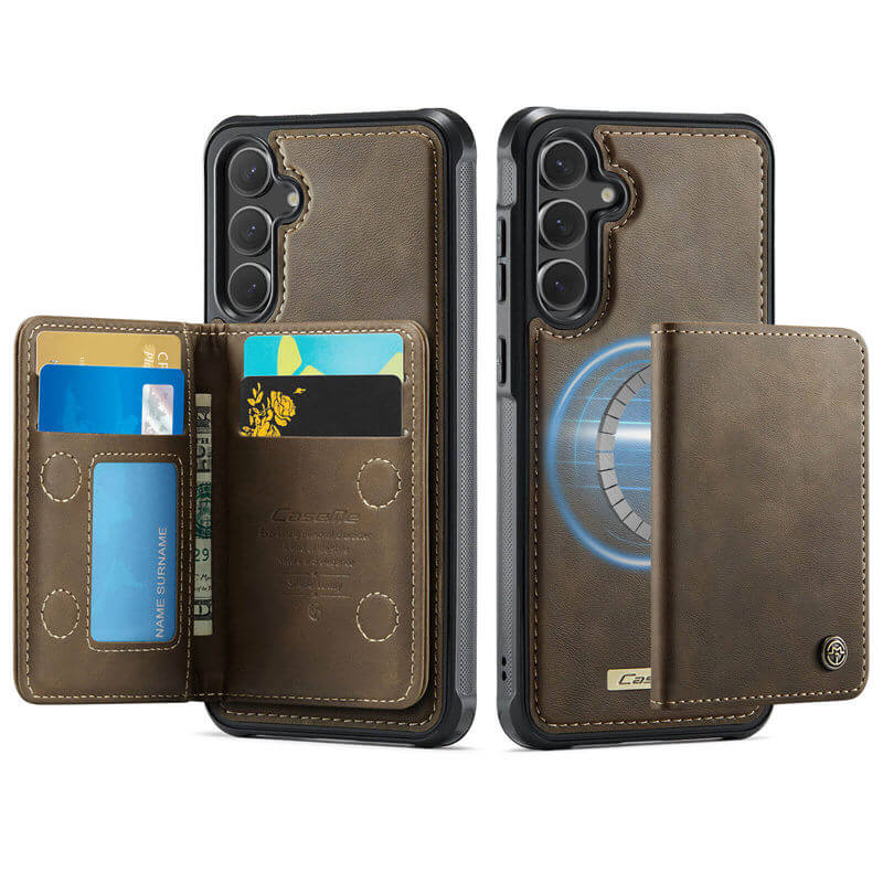 CaseMe Samsung Galaxy S25 Plus 2-in-1 Magnetic Wallet Case