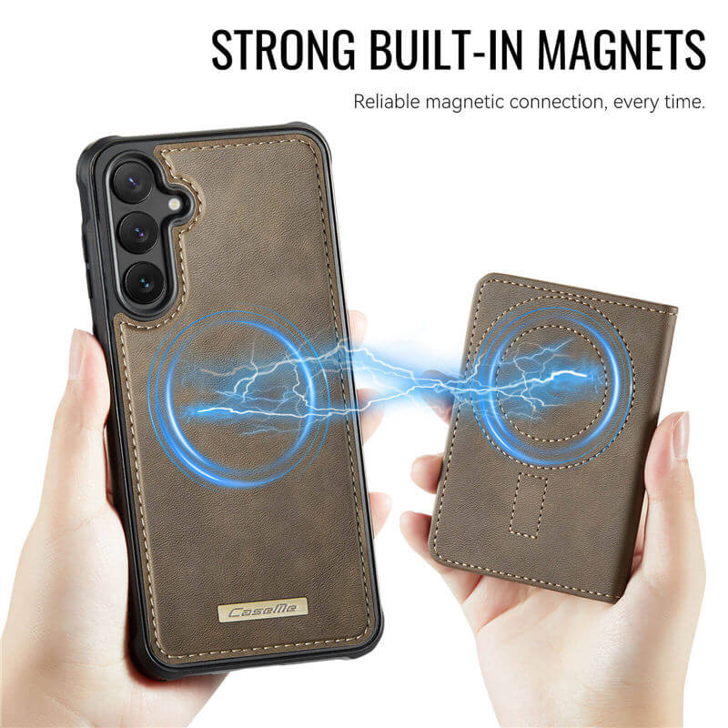 CaseMe Samsung Galaxy S25 Plus 2-in-1 Magnetic Wallet Case