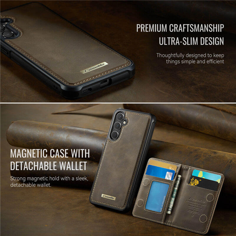 CaseMe Samsung Galaxy S25 Plus 2-in-1 Magnetic Wallet Case