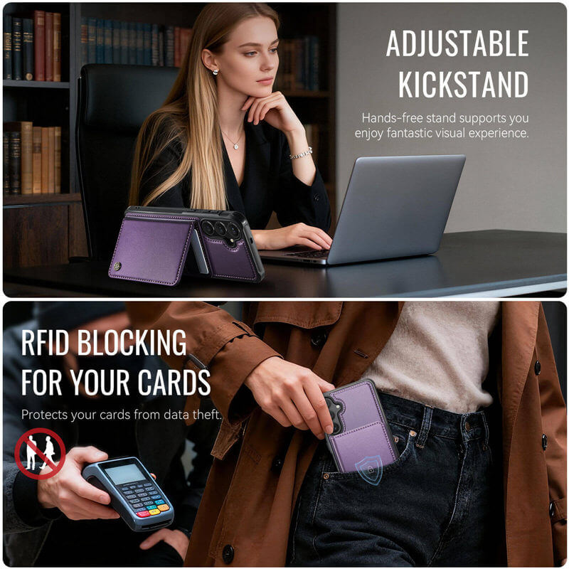 CaseMe Samsung Galaxy S25 FE 2-in-1 Magnetic Wallet Case