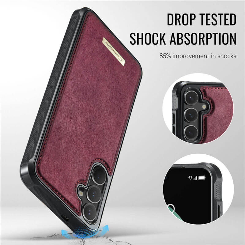 CaseMe Samsung Galaxy S25 Plus 2-in-1 Magnetic Wallet Case