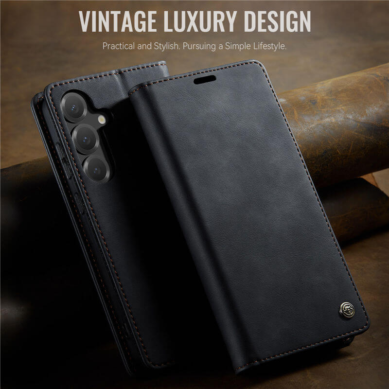 CaseMe Samsung Galaxy S25 Magnetic Wallet Case with RFID Blocking