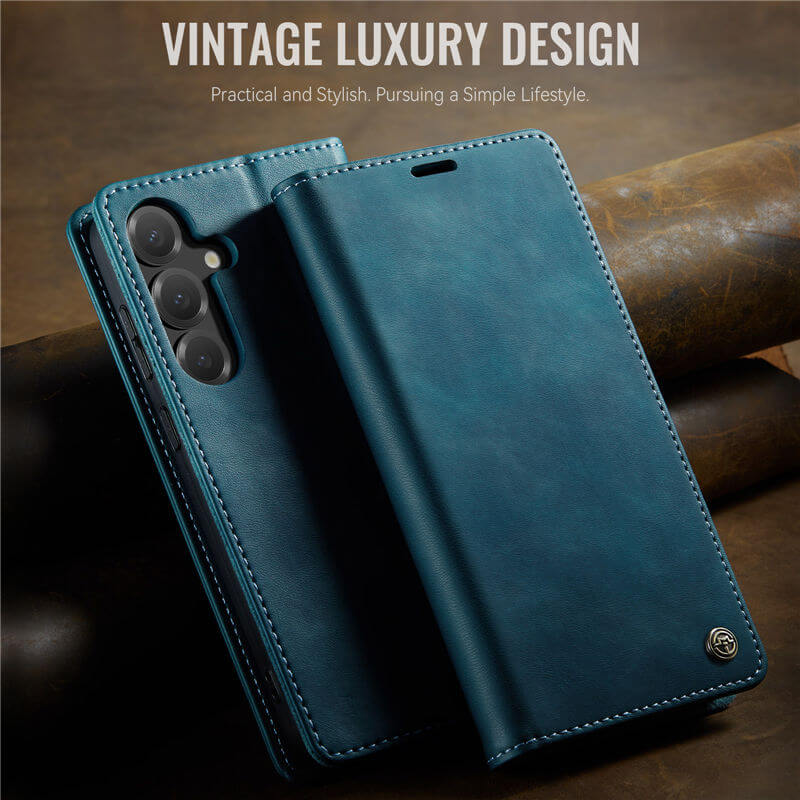 CaseMe Samsung Galaxy S25 Plus Magnetic Wallet Case with RFID Blocking