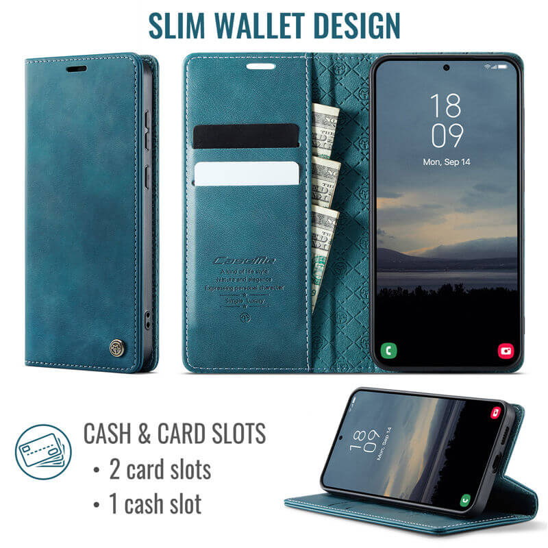 CaseMe Samsung Galaxy S25 Plus Magnetic Wallet Case with RFID Blocking