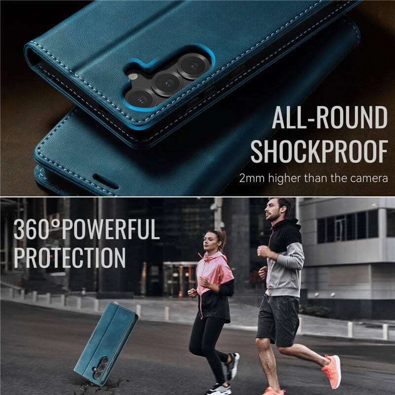 CaseMe Samsung Galaxy S25 Plus Magnetic Wallet Case with RFID Blocking