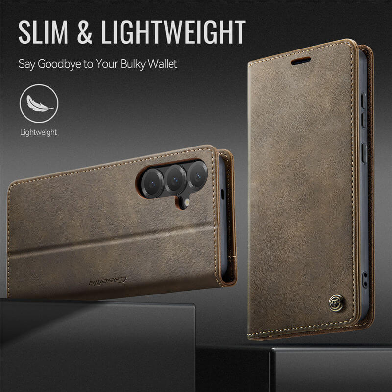 CaseMe Samsung Galaxy S25 Magnetic Wallet Case with RFID Blocking