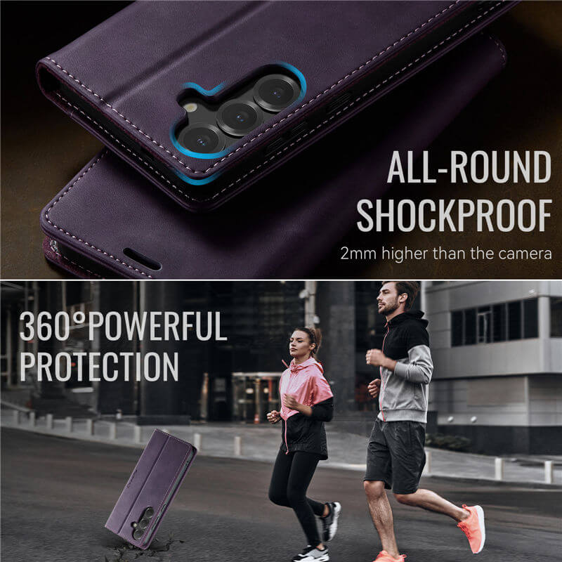 CaseMe Samsung Galaxy S24 Plus Magnetic Wallet Case with RFID Blocking