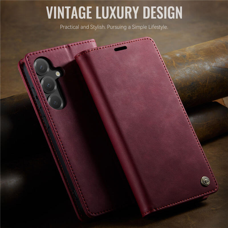 CaseMe Samsung Galaxy S24 FE Magnetic Wallet Case with RFID Blocking