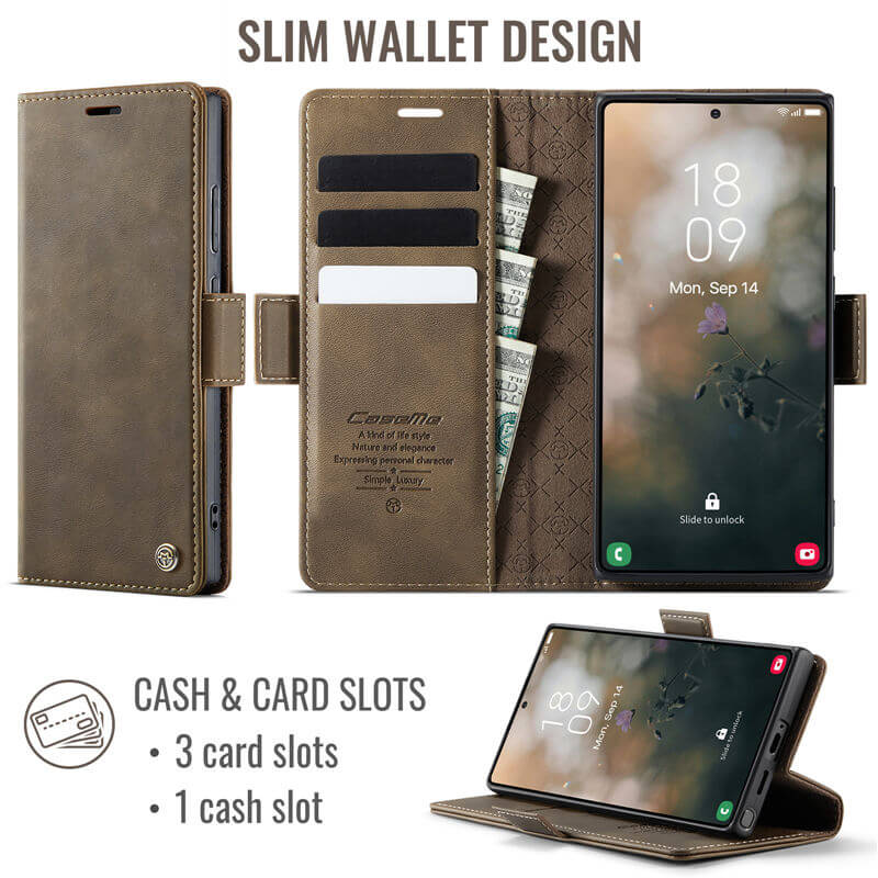 CaseMe Samsung Galaxy S24 Ultra Magnetic Wallet Case with RFID Blocking