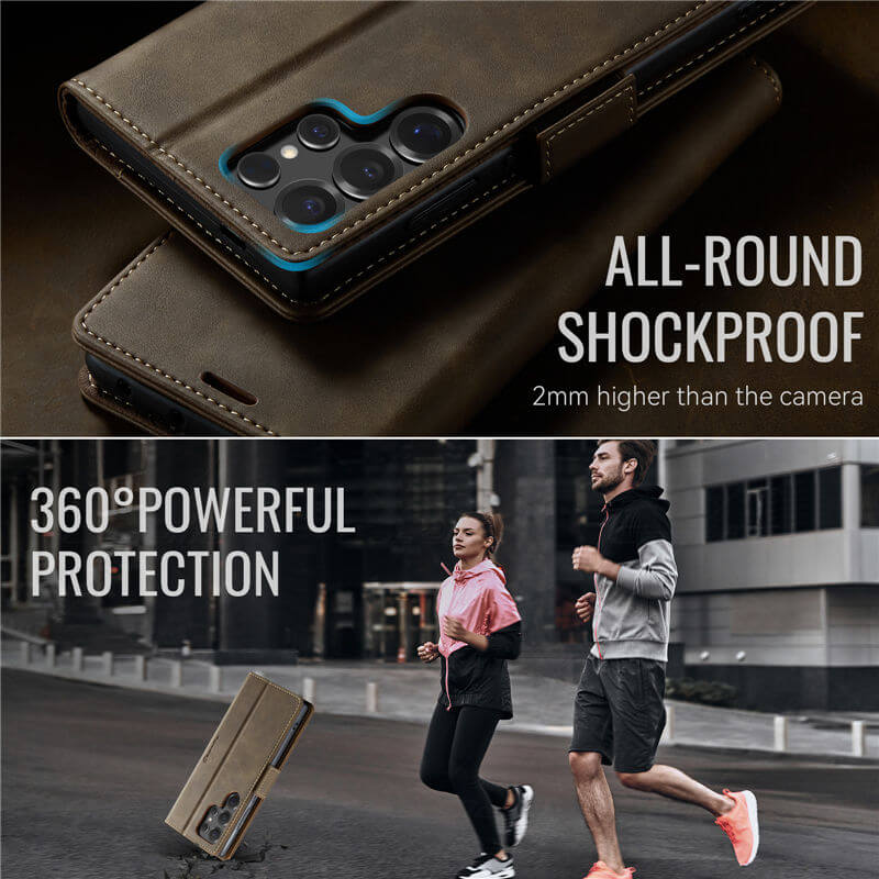 CaseMe Samsung Galaxy S24 Ultra Magnetic Wallet Case with RFID Blocking