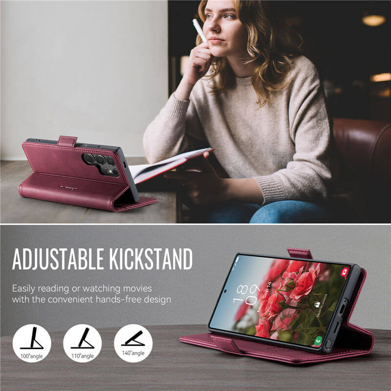 CaseMe Samsung Galaxy S24 Ultra Magnetic Wallet Case with RFID Blocking
