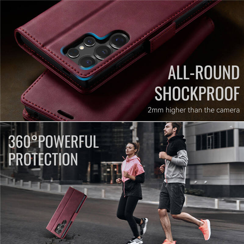 CaseMe Samsung Galaxy S24 Ultra Magnetic Wallet Case with RFID Blocking