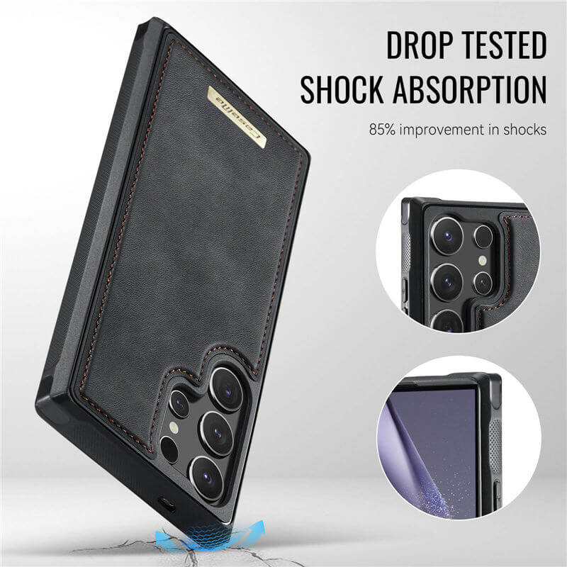CaseMe Samsung Galaxy S24 Ultra 2-in-1 Magnetic Wallet Case