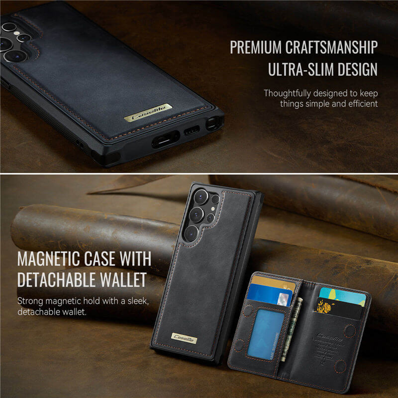 CaseMe Samsung Galaxy S24 Ultra 2-in-1 Magnetic Wallet Case