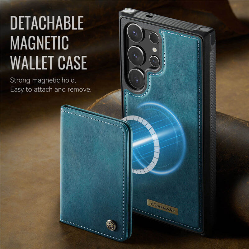 CaseMe Samsung Galaxy S24 Ultra 2-in-1 Magnetic Wallet Case