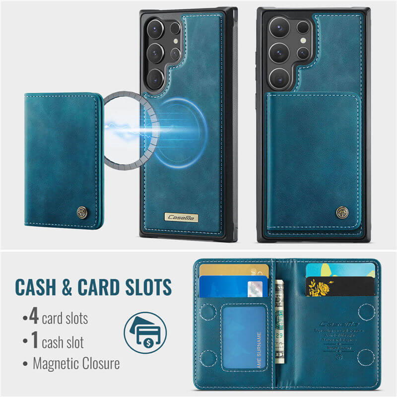 CaseMe Samsung Galaxy S24 Ultra 2-in-1 Magnetic Wallet Case