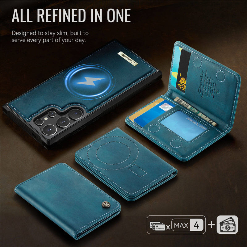 CaseMe Samsung Galaxy S24 Ultra 2-in-1 Magnetic Wallet Case