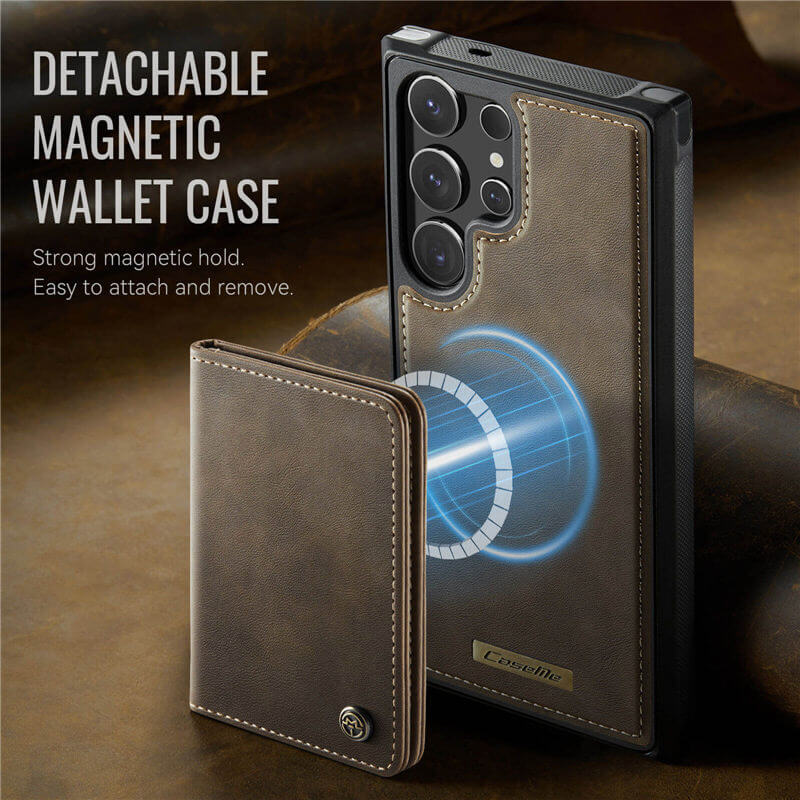 CaseMe Samsung Galaxy S24 Ultra 2-in-1 Magnetic Wallet Case