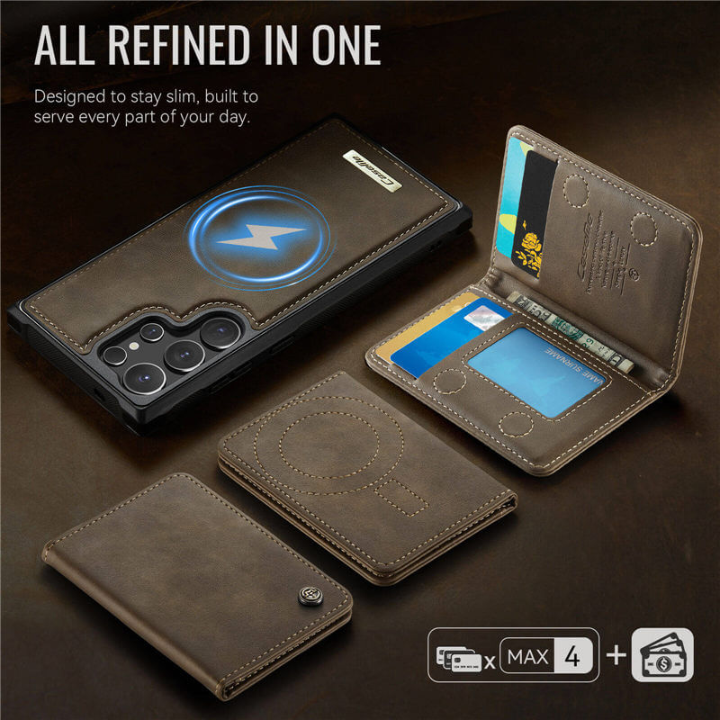 CaseMe Samsung Galaxy S24 Ultra 2-in-1 Magnetic Wallet Case