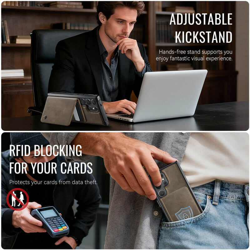 CaseMe Samsung Galaxy S24 Ultra 2-in-1 Magnetic Wallet Case