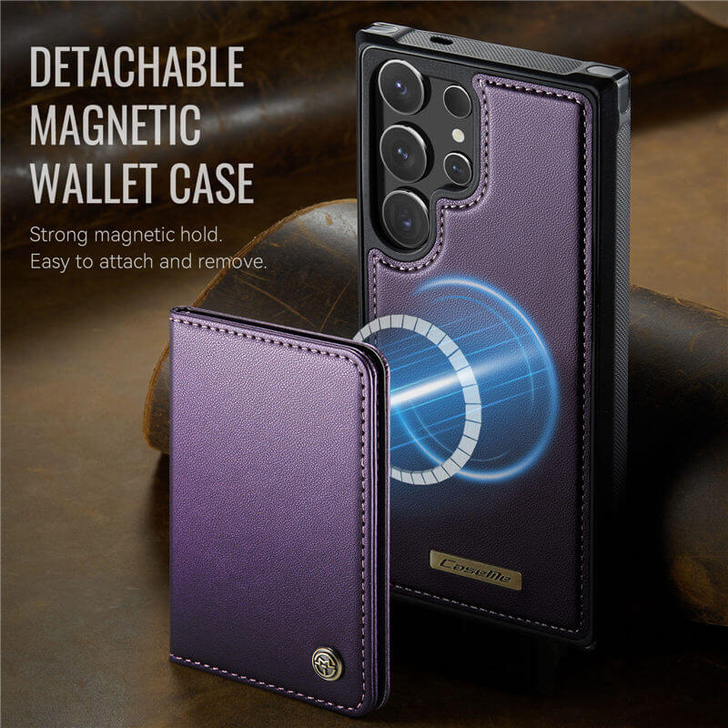 CaseMe Samsung Galaxy S24 Ultra 2-in-1 Magnetic Wallet Case