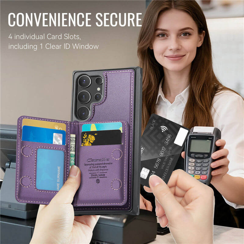 CaseMe Samsung Galaxy S24 Ultra 2-in-1 Magnetic Wallet Case