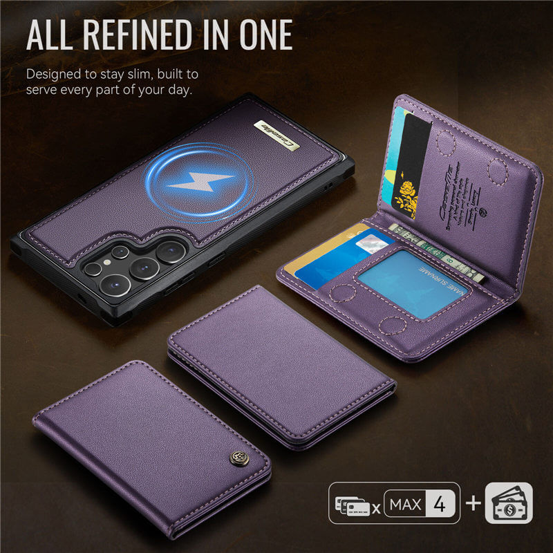 CaseMe Samsung Galaxy S24 Ultra 2-in-1 Magnetic Wallet Case
