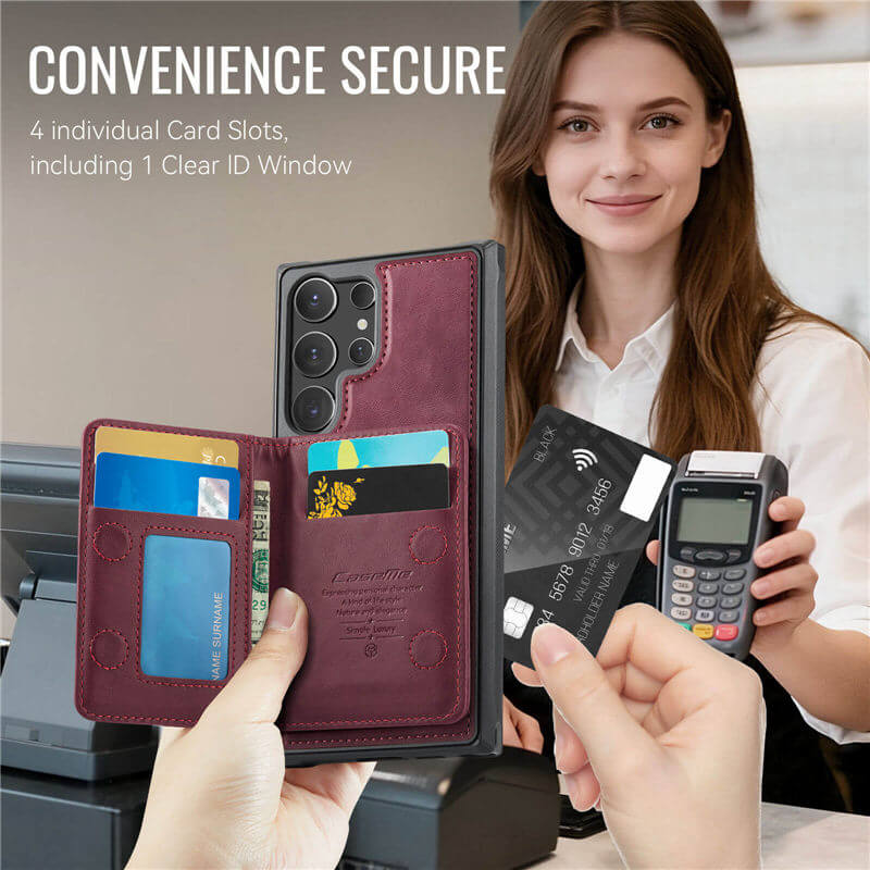 CaseMe Samsung Galaxy S24 Ultra 2-in-1 Magnetic Wallet Case