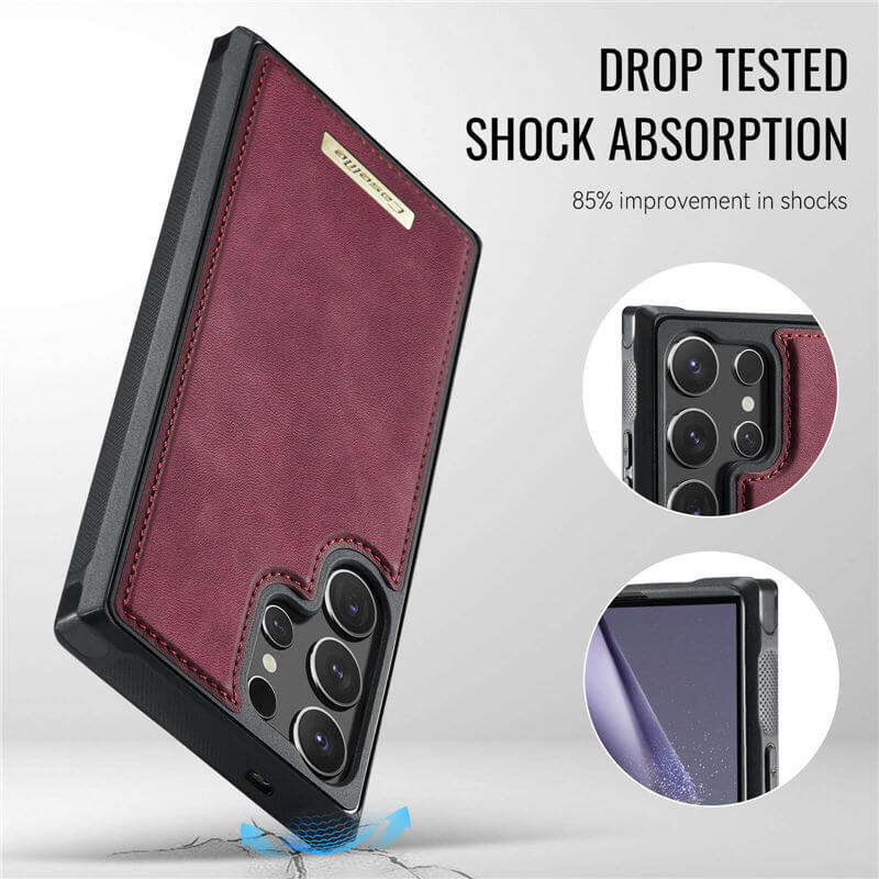 CaseMe Samsung Galaxy S24 Ultra 2-in-1 Magnetic Wallet Case