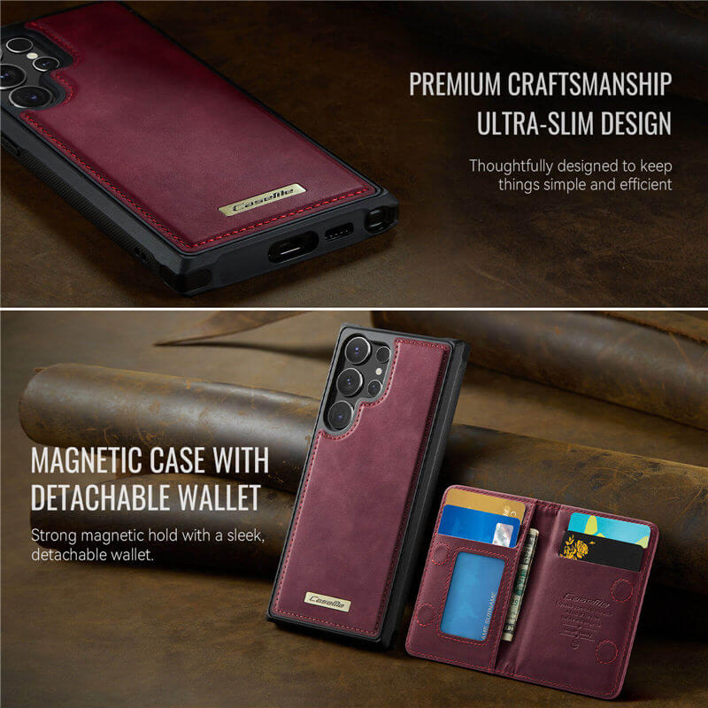 CaseMe Samsung Galaxy S24 Ultra 2-in-1 Magnetic Wallet Case