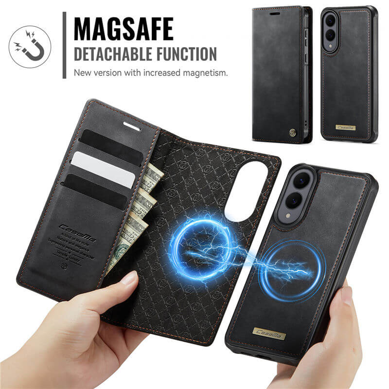 CaseMe Samsung Galaxy S25 Edge 2-in-1 Magnetic Wallet Case – Wireless Charging & RFID Blocking